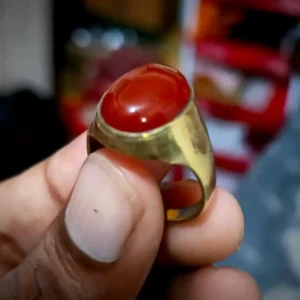 লাল আকিক পাথরের আংটি
